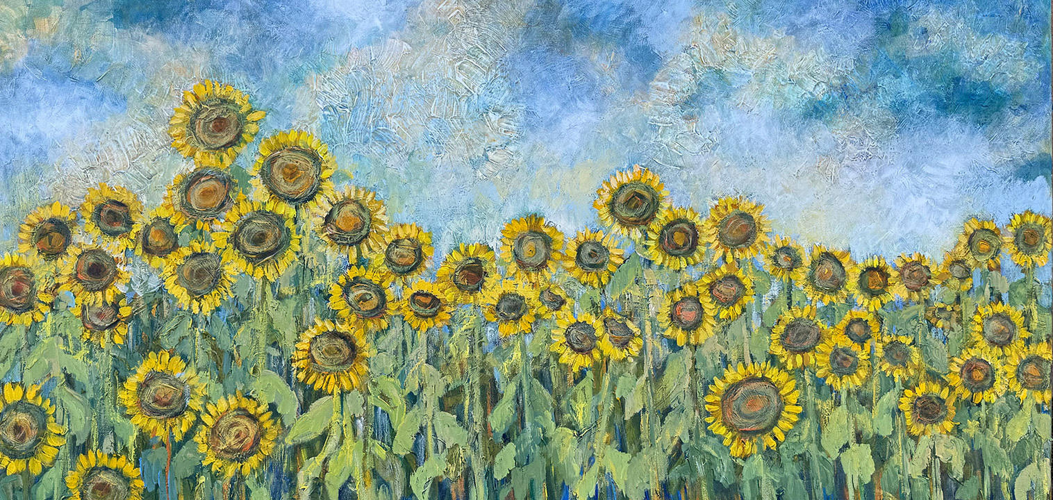 Sunflower Spirit, Acrylic on Canvas (24"x48")